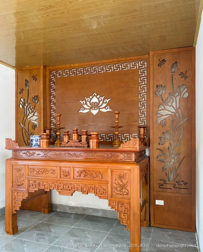 Bàn Thờ Gia Tiên Gỗ Sồi -BT06 tại Đống Đa
