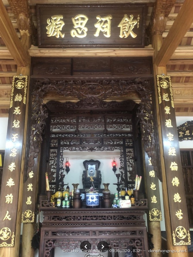 Bàn Thờ Gia Tiên Gỗ Sồi -BT16 tại Ba Đình - Lắp tại Bắc Từ Liêm