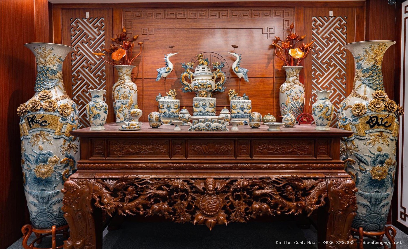 Bàn Thờ Gỗ Hương Đá Mặt 2 Cổ BT55 tại Nam Từ Liêm