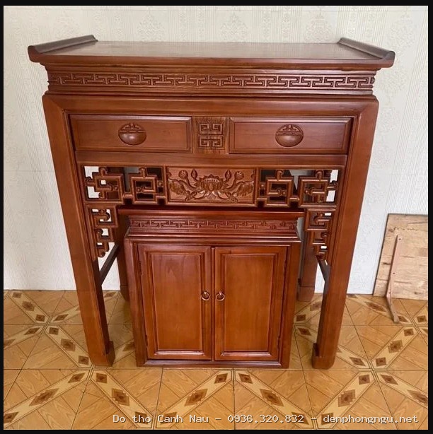 Bàn Thờ Phật 2 Tầng Gỗ Dổi BT80 tại Ba Đình