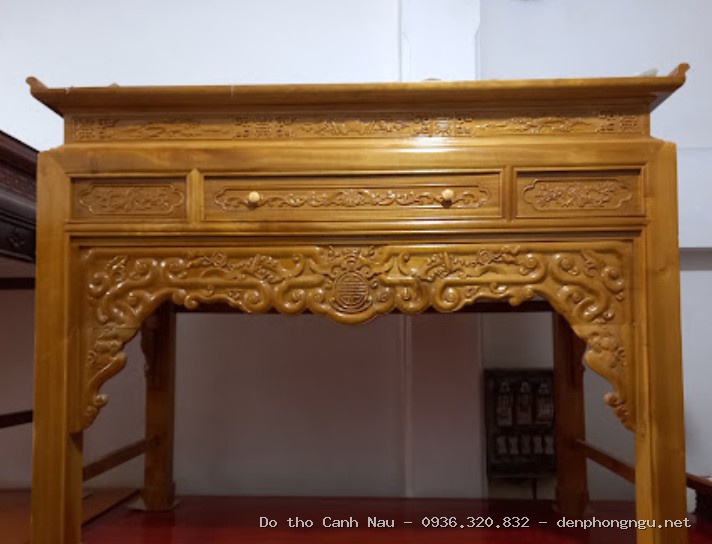 Bàn thờ Sen Hạc gỗ Hương đá đẹp tại Hai Bà Trưng - Nghệ nhân Sơn Vũ