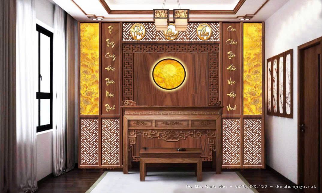 Phòng thờ 2 bàn đứng đơn giản nhất tại Hai Bà Trưng