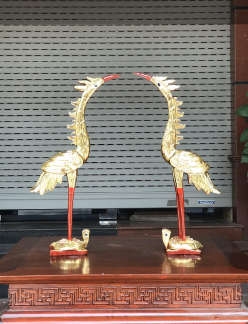 Hạc thờ bằng gỗ mít