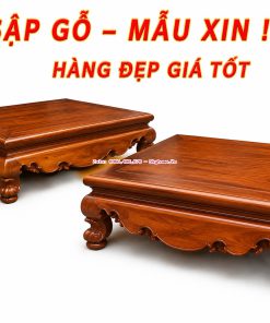 2 mẫu sập trơn chân quỳ gỗ gụ Lào tự nhiên 100% kích thước 2,20m x 1,80m