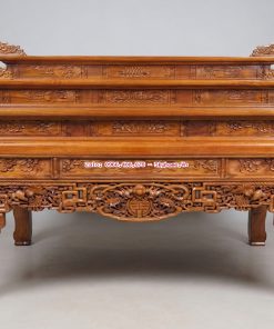 Sập thờ Nhị cấp và án Như Ý tam cấp kết hợp khám thờ