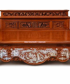 Sập trơn khảm ốc Singapore gỗ gụ Lào 2,2 x 1,8 m hoàn thiện lắp đặt phòng thờ giá 29 triệu đồng