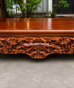 Sập Ngũ Phúc Kim Tiền Phúc Lộc Thọ Khang Ninh gỗ gụ Lào tự nhiên 100%