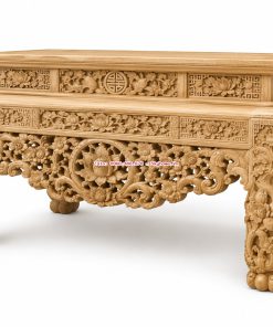Vua sập thờ nhị cấp và sập thập điểu quần mai gỗ gụ Lào cho khách hàng Thái Bình